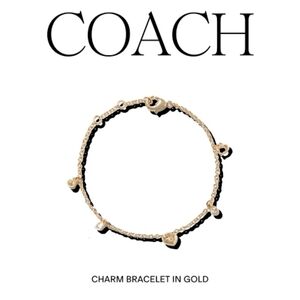 Coach Charm Bracelet In Gold, New